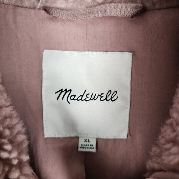 Madewell Blush Sherpa Vest Faux-Shearling Vest Size XL - Picture 2 of 16